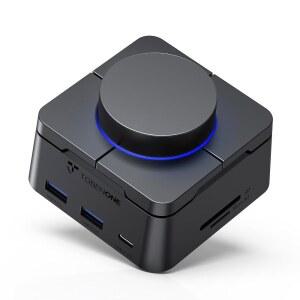 TobenONE 노트북 도킹 스테이션 듀얼 모니터 4K 디스플레이 11 in USB 허브 DIY 프로그래밍 가능한 단축키 볼륨 손잡이 윈도우용 HDMI 2개 5Gbps 100W PD 기가비트 이더넷 SD TF 오디오