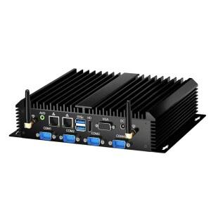 msecore 산업용 미니 PC 팬리스 컴퓨터 코어 i7 5500U 0GHz 16G RAM 512G SSD HDMI VGA COM RS232 듀얼 LAN Wi Fi 4G WOL 자동 켜기 금속 케이스 윈도우 10 프로