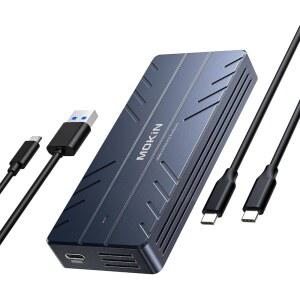 40Gbps NVMe 인클로저 냉각 포함 M1 프로 맥스 맥용 썬더볼트 SSD 알루미늄 인클로저 지원 사이즈 2280 2260 2242 USB4 1과 호환 그레이