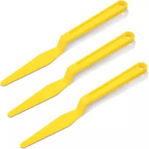 3Pcs 윈도우 틴트 도구 비닐 랩 샹크 개스킷 스퀴지 옐로우 롱 핸들 마이크로 자동차 틴팅 코너 스크레이퍼