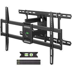 USX 마운트 UL 42-85인치 TV용 TV 월 마운트 16인치 18인치 또는 24인치 스터드 장착 듀얼 아티큘레이팅 암이 있는 풀 모션 스위블 틸트 익스텐션 브래킷 MAX VESA 600X400MM 하중 110파운드 MQB