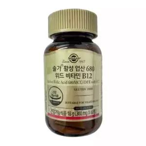 솔가 활성 엽산 680 위드 비타민B12 300mg x 60정