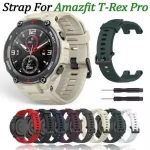 Amazfit T-Rex 스트랩용 교체 Pro 실리콘 시계 밴드 도구 액세서리 포함