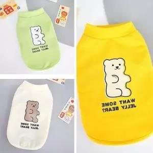 곰돌이 깔끔핏 겔리 강아지 반팔티셔츠