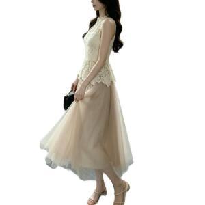 스파이더맨 여성 여름 레이스 민소매 드레스 투피스 메쉬 스커트