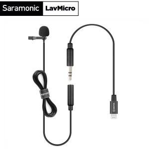 Saramonic LavMicro 라발리에 라펠 마이크, 6 미터 케이블, C 타입 안드로이드 스마트폰 PC용 짧은 비디오