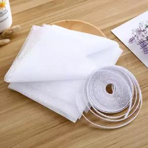 모기장 방충망 방충커버  DIY 자체 접착 - 실내용 150x130cm 창 스크린 메쉬 테이프로 쉽게 맞춤 드릴 없음