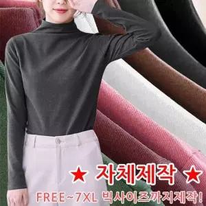 반폴라티 골지 티셔츠 FREE 7XL 목티