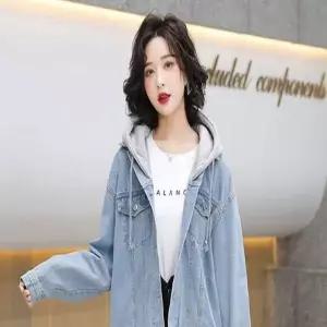 [골드스마일]데님자켓 후드 청자켓 남녀공용 커플룩