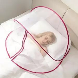 모기장 방충망 방충커버  설치 불필요 휴대용 침대보 후드 포함 디자인 여행 및 가정용으로 적합