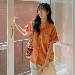 린넨100% 루즈핏 반팔셔츠