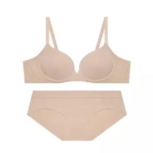 게스언더웨어 CD전용 에어리 펀칭 프리컷 와이어 브라 팬티 - 베이지 GFWBR122