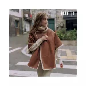 론칭가 10910 블루핏X로보 스페인 라도마 케이프 무스탕 리버시블 769310 1258228