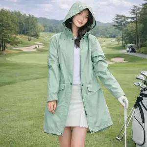 튜뮬 골프에 반한 여성 트렌치 레인코트 우비