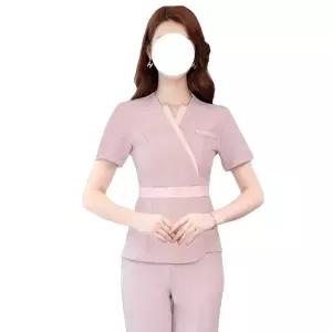 미용유니폼 피부관리사 에스테틱 피부과 미용 가운 관리사