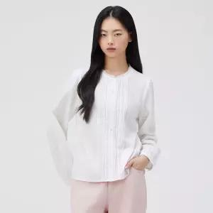 [백화점 정품] 써스데이아일랜드 레이스 믹스 프릴 블라우스 T262MBL145W