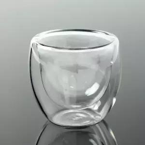 로하티 내열 이중유리 찻잔 2p 80ml 미니투 세트 투명