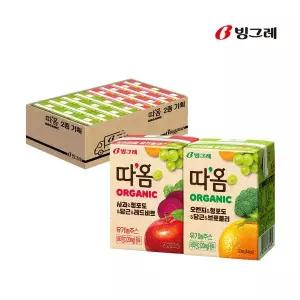 빙그레 따옴 유기농 주스 120ml 2종 24개입 혼합