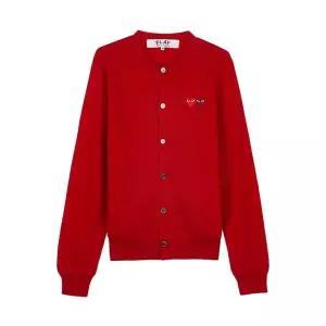 [롯데백화점]꼼데가르송 공용 더블 하트 가디건 AX N057 051 RED