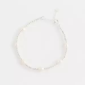 [옷자락]여자 쁘띠 베이직 진주 볼 925 사슬 실버 포인트 팔찌