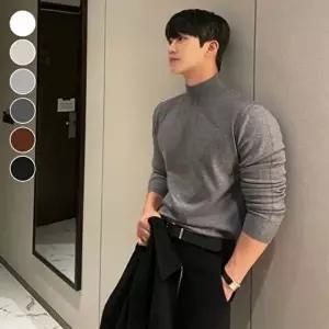 보온 남성 기모 슬림핏 긴팔 출근룩 카디건-WFOS5YL