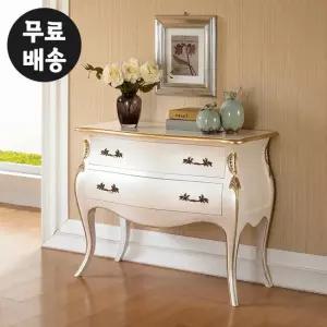 수입 엔틱 서랍장 원목 낮은 2단 체스트 서랍 거실
