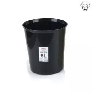 오픈형휴지통 플라스틱 휴지통 오픈형 블랙 -6L