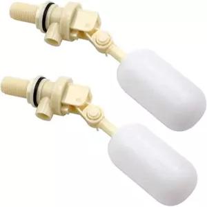 2팩 플로트 밸브 안정적인 물 자동 반려동물 정수기 차단 1/2인치 급수기 볼 조절 가능한 팔 말 소 양돼지
