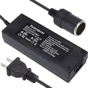 Suacopzar 12V 10A 자동차 전원 어댑터 여성용 라이터 플러그 AC 100-240V DC 120W 공급 컨버터 변압기