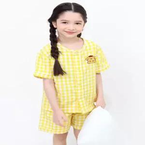 [프리미에팜]프리미에팜 폼폼푸린 아동 선염체크 5부 잠옷세트 YE