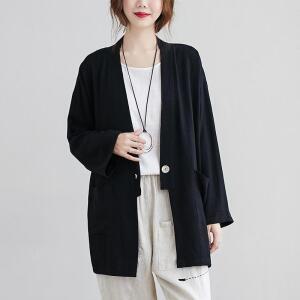 청수정 여성 봄 여름 캐주얼 빅사이즈 슬림핏 하프 카디건 상의 KS