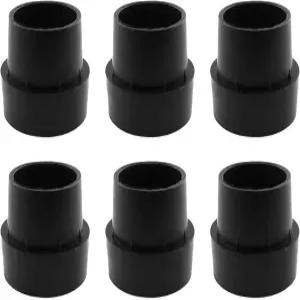 JCBIZ 6개 교체용 미니 고무 다리 팁 블랙 40x25mm 트램펄린 캡 흔들림 방지 점프 침대 파이프 커버