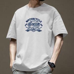 타노스 남성 여름 순면 빈티지 반팔 티 빅사이즈 뚱보 B