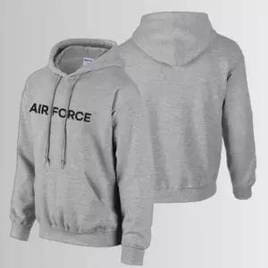 그레이 스포츠 밀리터리 기모 후드티 AIR FORCE
