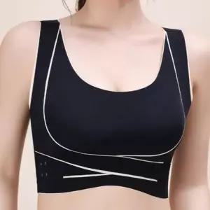 [옷자락]여자 노와이어 프론트후크 SS 검정 심리스 브라