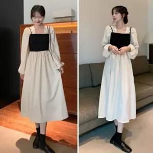 롱원피스 무드 여성 꾸안꾸 예쁜 데이트룩 연말모임