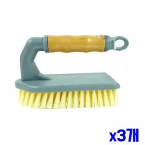 우드 손잡이 브러쉬 바닥솔 x3개 욕실바닥청소