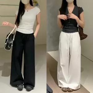 LHA_IT 모던 스트릿 와이드 밴딩팬츠