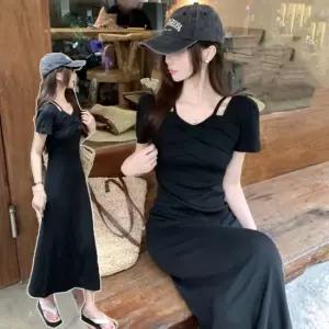 여성 여름 심플 꾸안꾸 아이템 트임 셔링 슬림 원피스 미니원피스 자켓원피스 쉬폰원피스