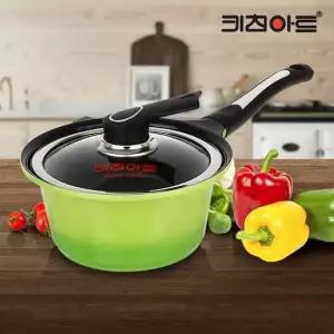 키친아트 세라믹냄비 편수 18 라면 코팅 손잡이 미니 냄비