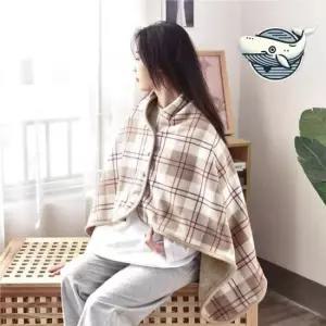극세사 부드러운 겨울 체크 담요 따뜻한 똑딱이