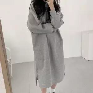 후드 롱 원피스 기모 무지 파자마 홈웨어
