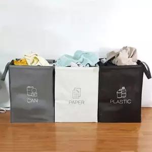 사무실분리수거통 3구 세척가능 접이식 분리수거함 소