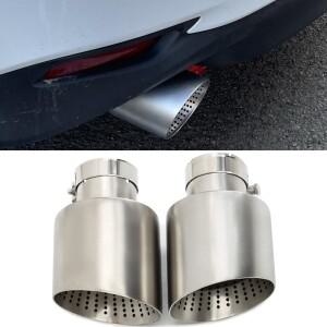 1Pcs 무광택 스테인레스 스틸 자동차 배기 팁 시스템 파이프 VW GTI MK7 Golf7 노즐 60MM 63mm 머플러 용