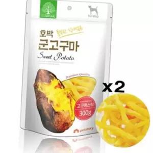 더내추럴 호박 고구마스틱 300gX2 애견 수제간식 건조