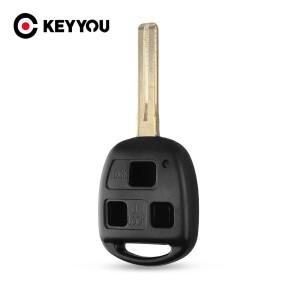 KEYYOU 3 버튼 Lexus RX300 ES300 용 원격 Fob 케이스 교체 자동차 키 쉘