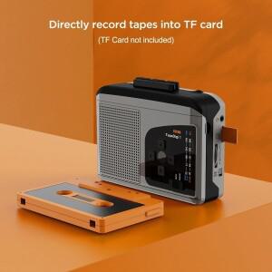 스피커가 있는  Ezcap234 테이프 카세트 플레이어-MP3 변환기 AM/FM 라디오 녹음기-TF 카드 오디오 캡처