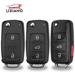 리샹 5K 0837202 AE/202AD VW Jetta CADDY EOS GTI 골프 Passat Tiguan 2/3/3+1 버튼 NBG용 접이식 원격 키