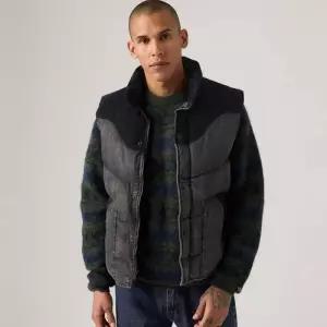 매장정품 LEVI'S 리바이스 남성 와일드 웨스트 숏 퍼퍼 다운조끼 003GQ-0001 1871109