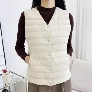베스트 집업 가벼운 하이넥 방한 조끼 남자 다운패딩 패딩 간절기 경량 겨울